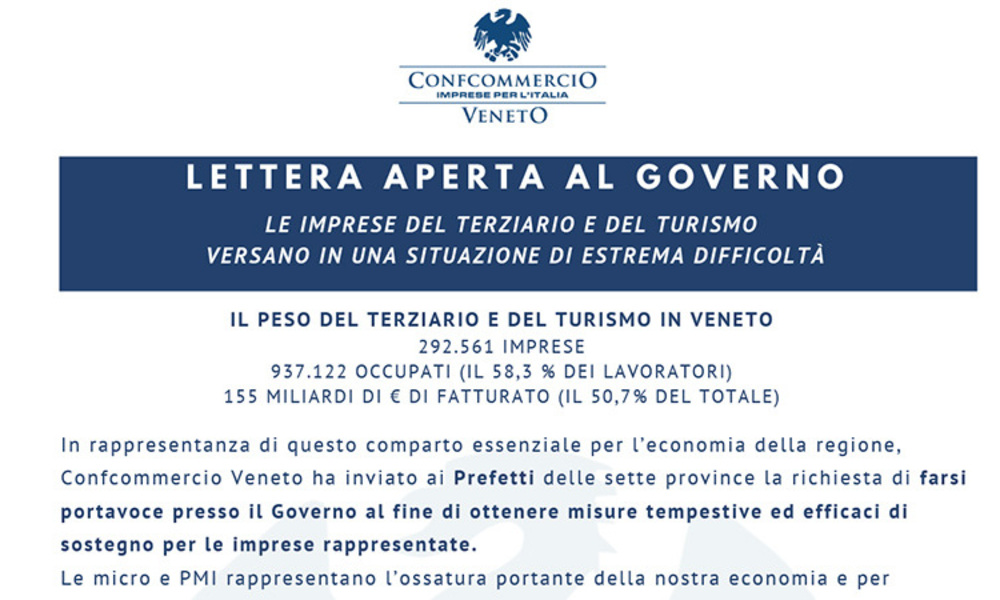 &#128308; La lettera aperta al Governo delle Confc